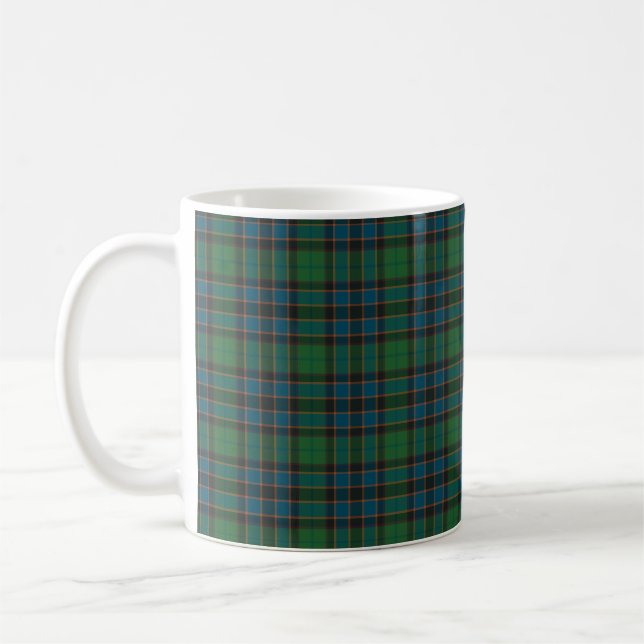 Mug Green Blue Orange Plaid Tartan (Gauche)