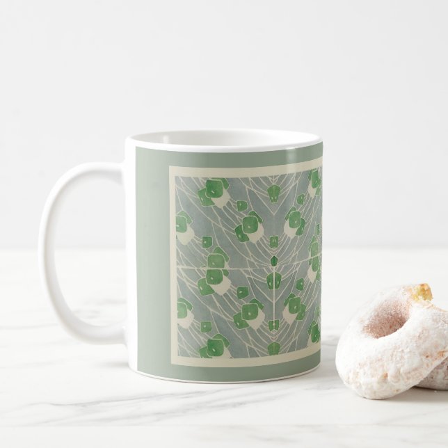 Mug Green Geometry 1915 Hannah Borger Overbeck (Avec donut)
