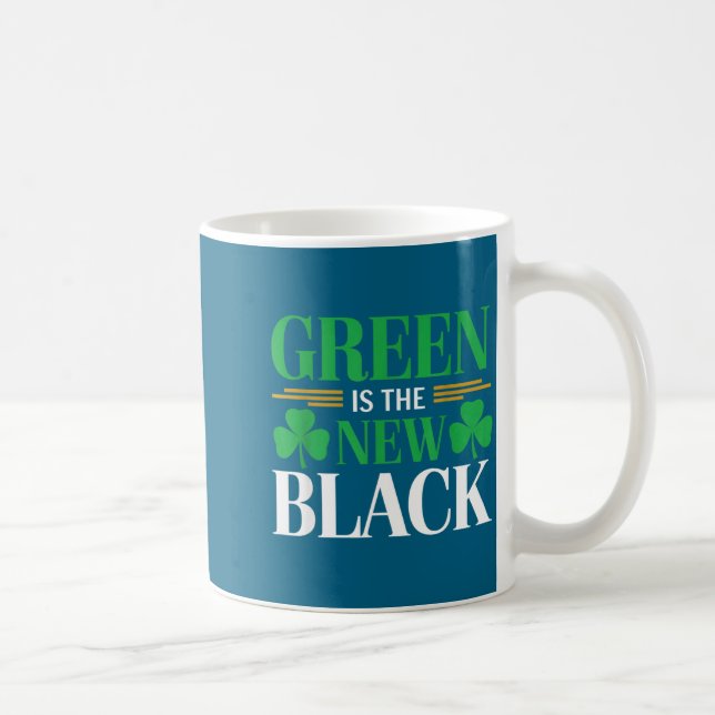 Mug Green Is The New Black - St. Patrick’s Day Shamroc (Droite)