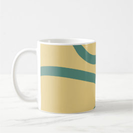 Mug – Green Lines on Yellow Kaffeetasse