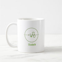 Green Médicale Stethoscope Heartbeat Nom personnal