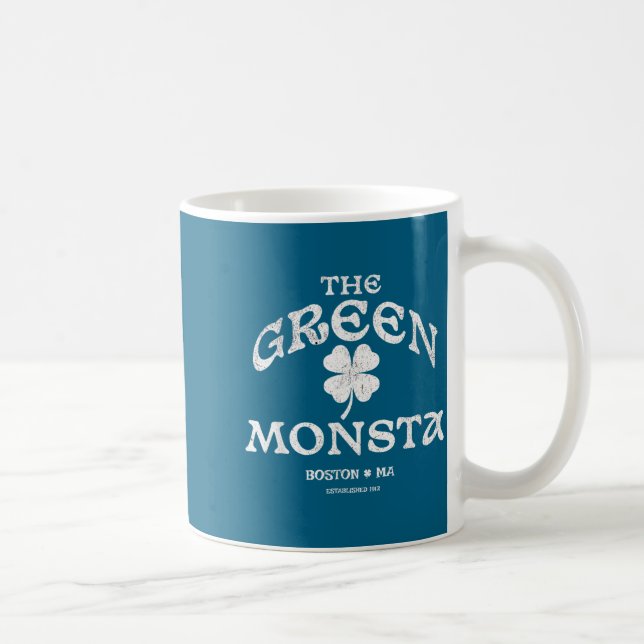 Mug Green Monsta Funny Boston M New England Srts Gift  (Droite)