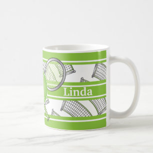 Mug Green Personnaliser le tennis