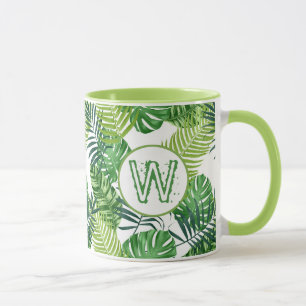 Mug Green Tropical Feuille W