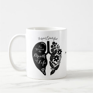 Mug Greffe du poumon Fleur sauvage Noir & Blanc Sur me