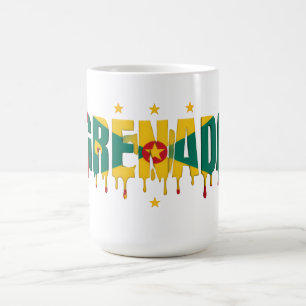 Mug Grenada Drip Texte   Création de drapeau des Caraï