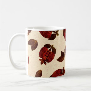Mug grenades brillantes : motif répétitif fait main.