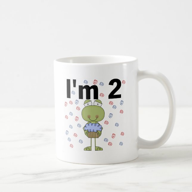 Mug Grenouille avec Cupcake 2e chemises d'anniversaire (Droite)