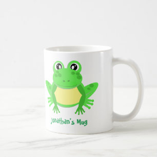 Mug Grenouille caricaturale mignonne verte