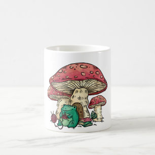 Mug Grenouille Cottagecore avec maison champignon