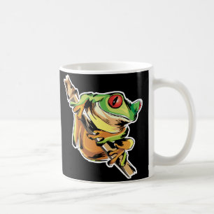 Mug grenouille d'arbre sur branche