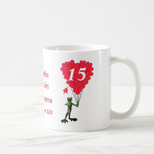 Mug Grenouille romantique personnalisée Quinceanera