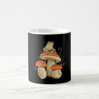 Grenouille sur champignon