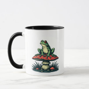 Mug Grenouille sur champignon Cottagecore Forêt de cha