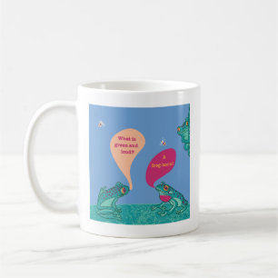 Mug Grenouilles argentées - Bleu & Vert