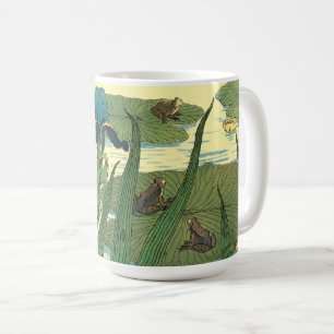 Mug Grenouilles sur nénuphars Art nouveau de l'ère vic