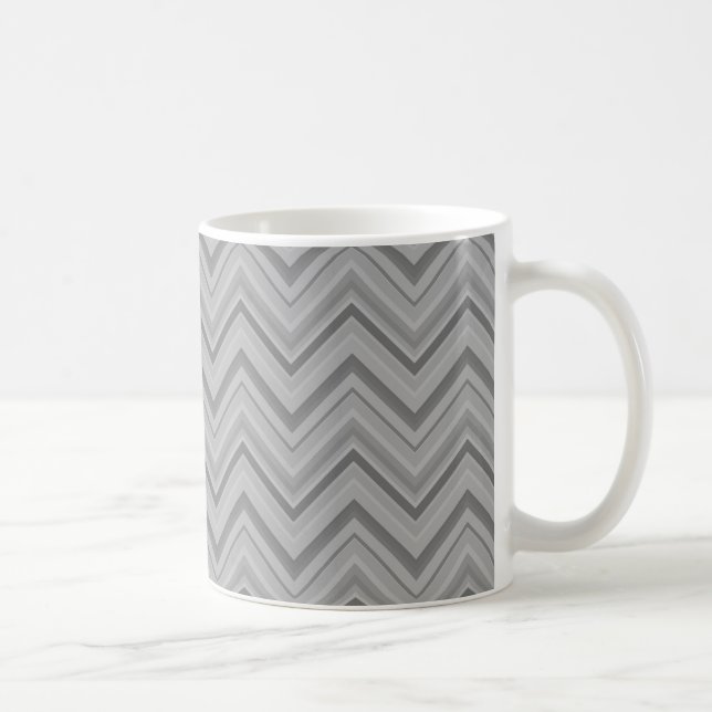 Mug Grey stripes zigzag (Droite)