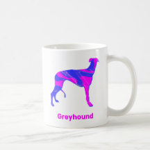 Greyhound Lurcher Chien mignon rose Silhouette bla