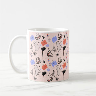 Mug Gribouillages Rétro sur le thème d'Halloween Vinta