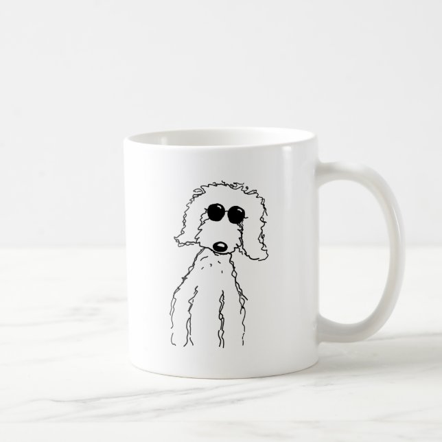 Mug Griffonnage d'or dans des lunettes de soleil (Droite)