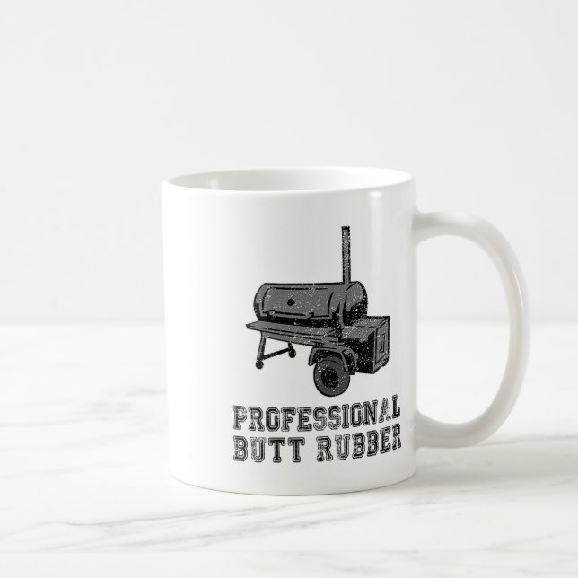 Mug Grillades, Barbecue, Fumeur, Bouton professionnel  (Droite)