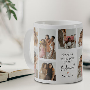 Mug Grille de photos contemporaine Veux-tu être ma dem