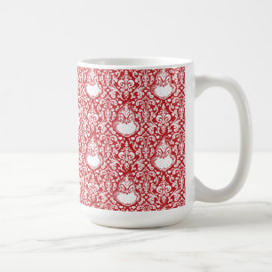 Mug Grille   Motif de Damas rouge