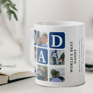 Mug Grille multi-photo moderne mignonne DAD Cadeau caf
