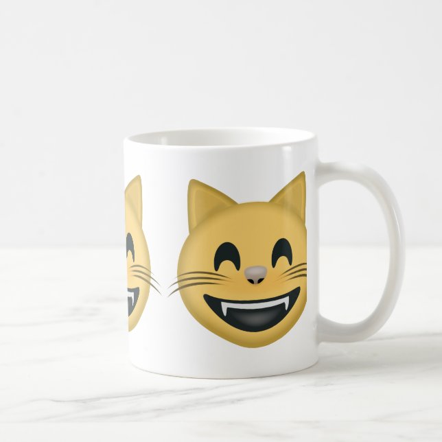 Mug Grimacerie du visage de chat avec les yeux de (Droite)
