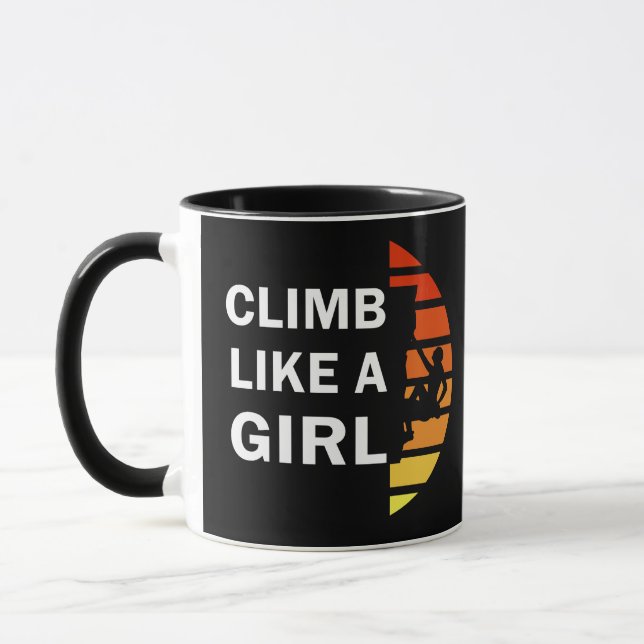 Mug Grimper comme une femme escalade rock (Gauche)