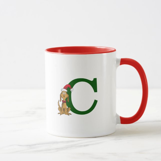 Mug Grinch classique max | Monogramme C (Droite)