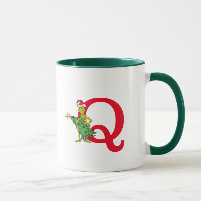 Mug Grinch classique | Naughty Monogram Q (Droite)