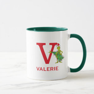 Mug Grinch classique   Naughty Name & Monogram V