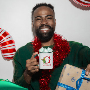 Mug Grinch Classique   Nom et monogramme vilains