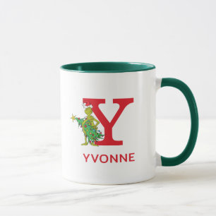 Mug Grinch Classique Nom Vilain & Monogramme Y