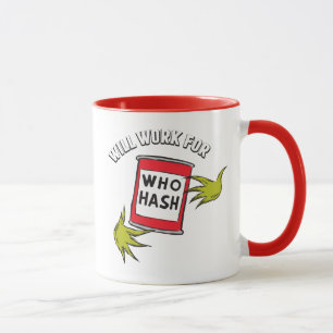 Mug Grinch Classique   Travaillera pour Qui Hash Quote