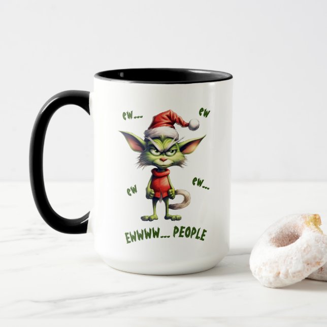 Mug Grinch's Guide to Mornings Cup (Avec donut)