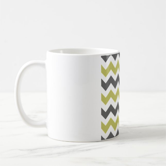 Mug Gris Charbon & Chevron Citron – Zigzag Blanc Impec (Gauche)