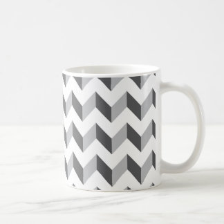 Mug Gris de zigzag de Chevron