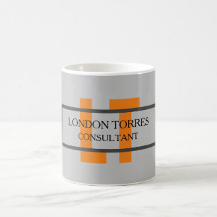 Mug Gris gris monogramme attrayant