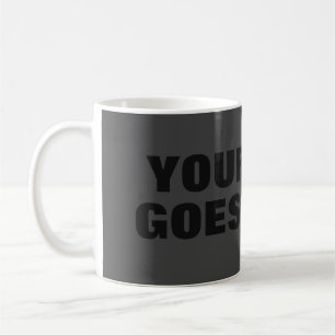 Mug Gris moderne Gras Gras Minimaliste Professionnel V