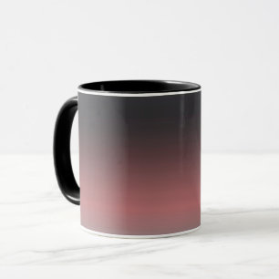 Mug Gris, rose, dégradé noir, Ombre.