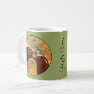 Mug Grizzly Bear Mom and Cub Painting - Wildlife Art