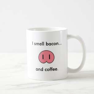 Mug Groin de porc avec Je sens du bacon...