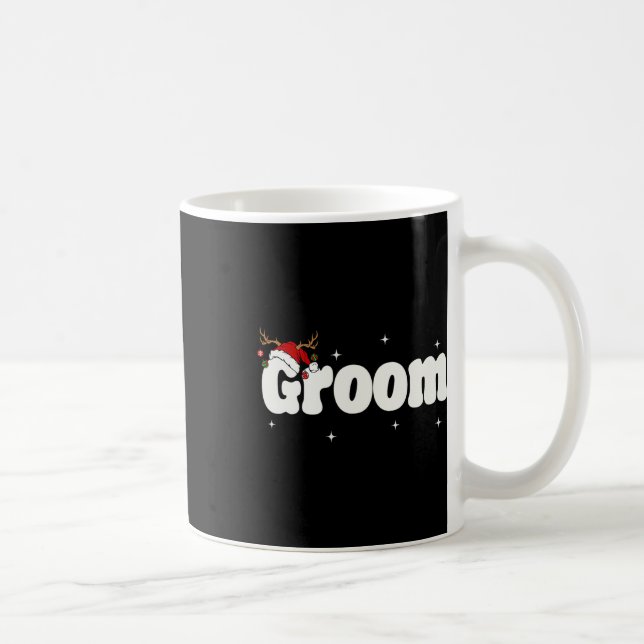 Mug Groom Bride Père Noël Couples tenues de Noël Xmas  (Droite)