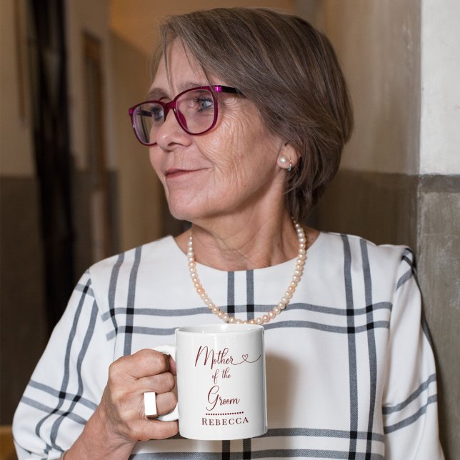 Mug Groom Pink Peony Wedding (Mother of the Groom Mug)