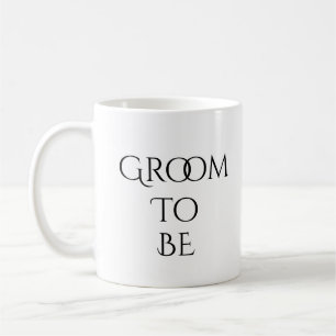 Mug Groom to Be White avec la typographie noire