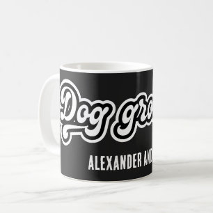 Mug Groomer Chien noir et blanc Typographie audacieuse
