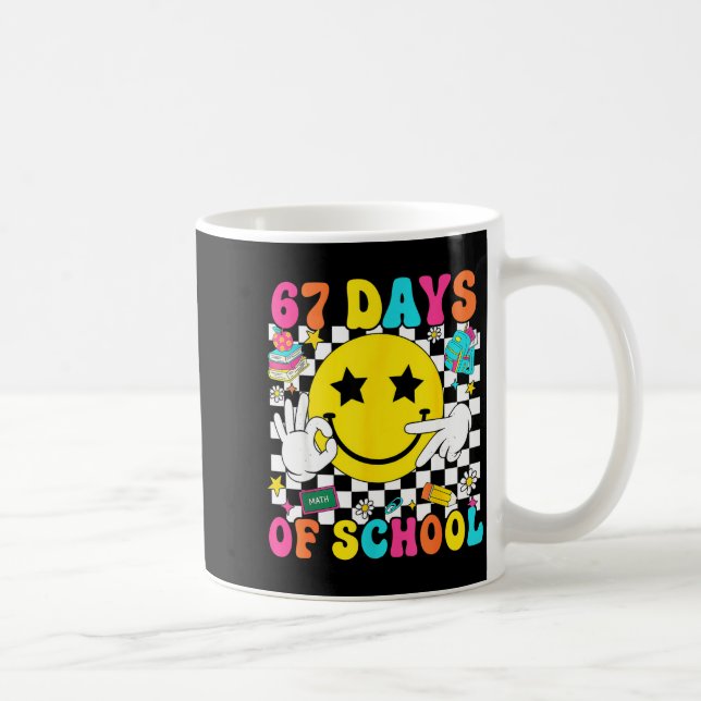 Mug Groovy 67th Day Of School 67 Meme Teacher Boy Girl (Droite)