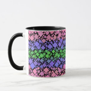 Mug Groovy Boho Rétro Mod Géométrique Fierté Trigender